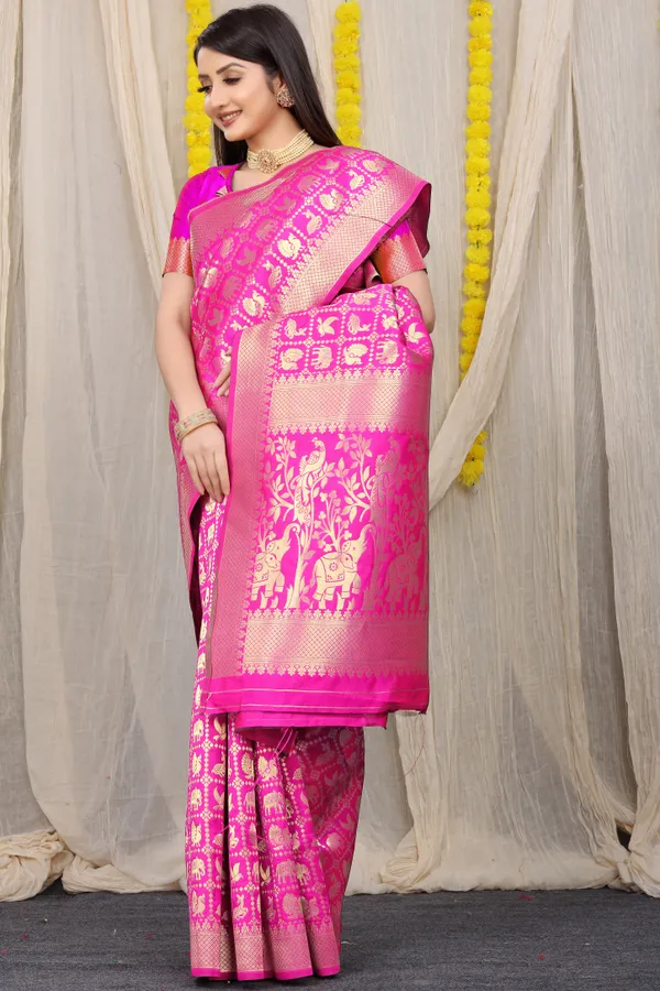 PINK_ZARI_WORK_PATOLA_SILK_SAREE